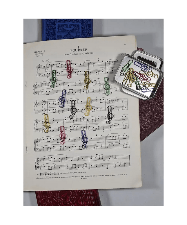 20 Treble Clef Musical note Paper clips