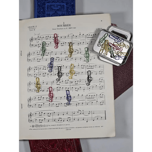 20 Treble Clef Musical note Paper clips