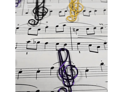 20 Treble Clef Musical note Paper clips
