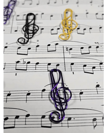 20 Treble Clef Musical note Paper clips