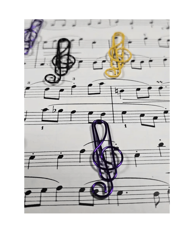 20 Treble Clef Musical note Paper clips
