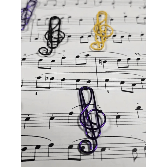 20 Treble Clef Musical note Paper clips