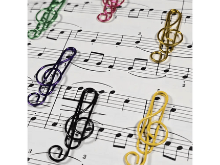 20 Treble Clef Musical note Paper clips