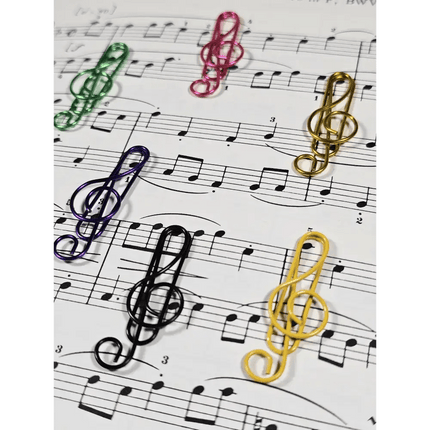 20 Treble Clef Musical note Paper clips