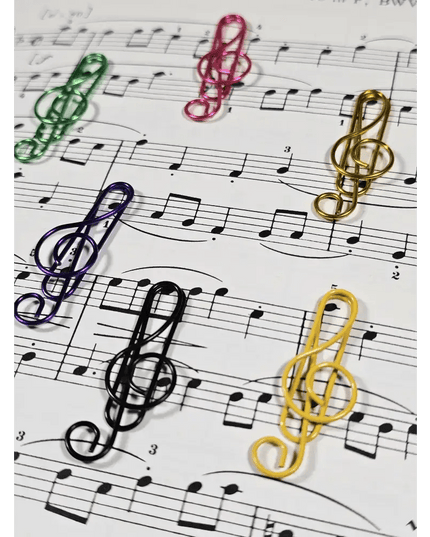 20 Treble Clef Musical note Paper clips