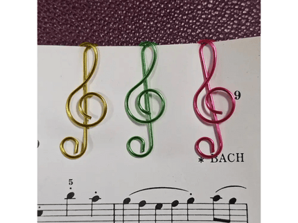 20 Treble Clef Musical note Paper clips