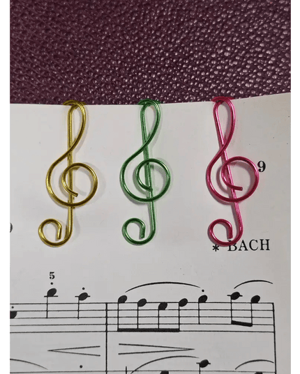 20 Treble Clef Musical note Paper clips