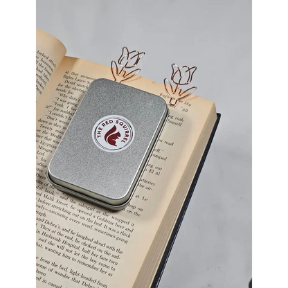 20 Tulip Paper clips in a tin - paper clips