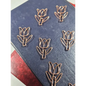 20 Tulip Paper clips in a tin - Rose Gold - paper clips