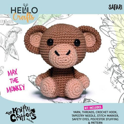 Knitty Critters - Safari crochet kit - Max The Monkey