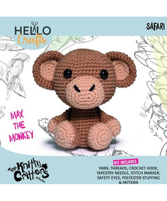 Knitty Critters - Safari crochet kit - Max The Monkey