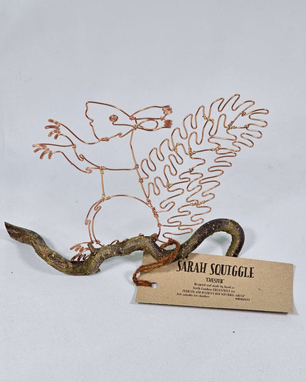 A Squirrel on a branch - Wire artwork