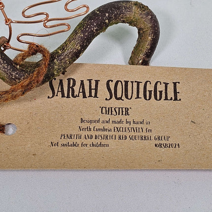 A Squirrel on a branch - Wire artwork