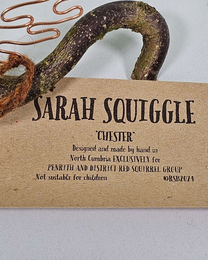 A Squirrel on a branch - Wire artwork