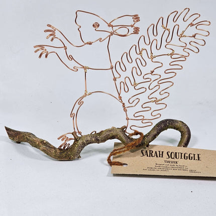 A Squirrel on a branch - Wire artwork