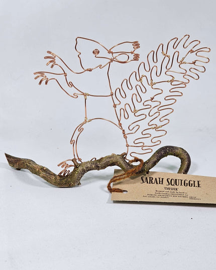 A Squirrel on a branch - Wire artwork