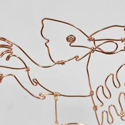 A Squirrel on a branch - Wire artwork