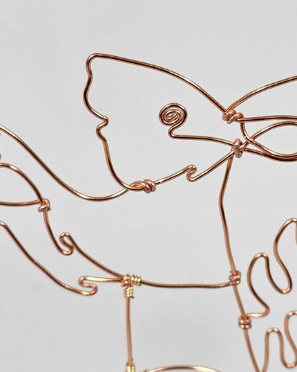 A Squirrel on a branch - Wire artwork