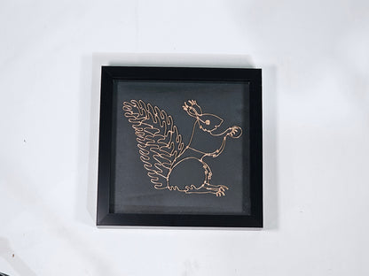 Framed Squirrel made from wire