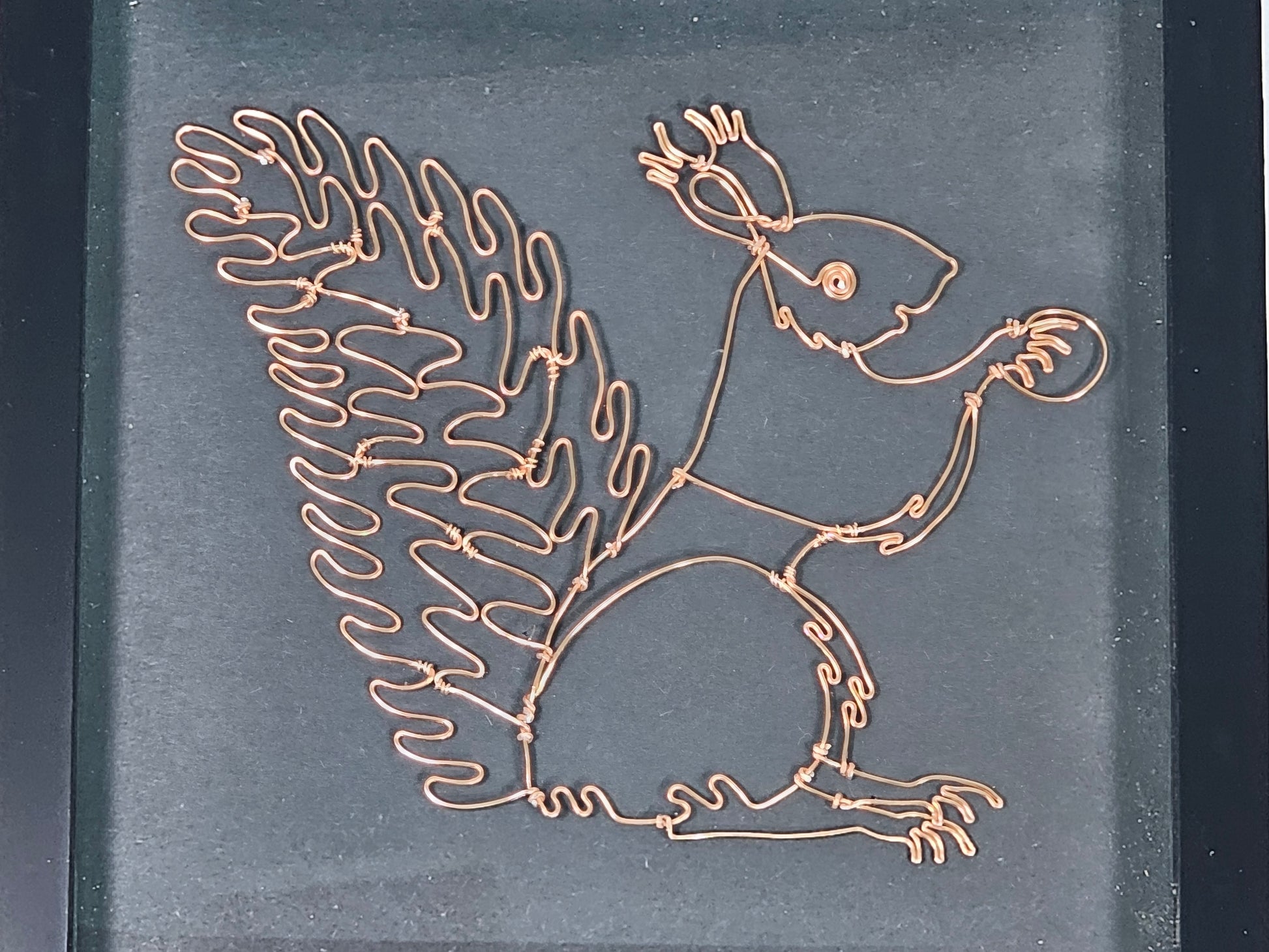Framed Squirrel made from wire