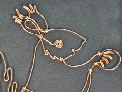Framed Squirrel made from wire