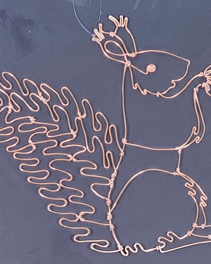 Squirrel Wire Hanging Decor Ornament