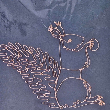 Squirrel Wire Hanging Decor Ornament