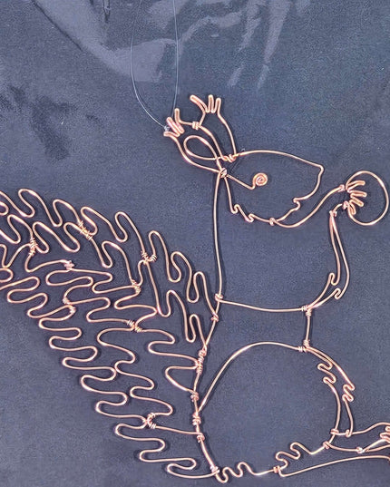 Squirrel Wire Hanging Decor Ornament