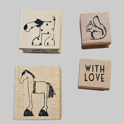 East of India wooden Ink Stamps in various
