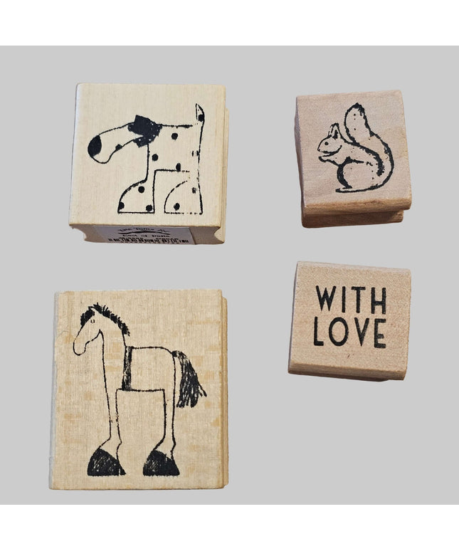 East of India wooden Ink Stamps in various