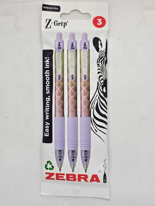 Zebra z grip mermaid pens