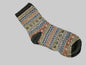Colorful patterned sock on a white background