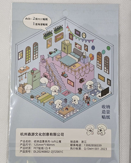 DIY Sticker packs - Make a scene with stickers Loft Apartment