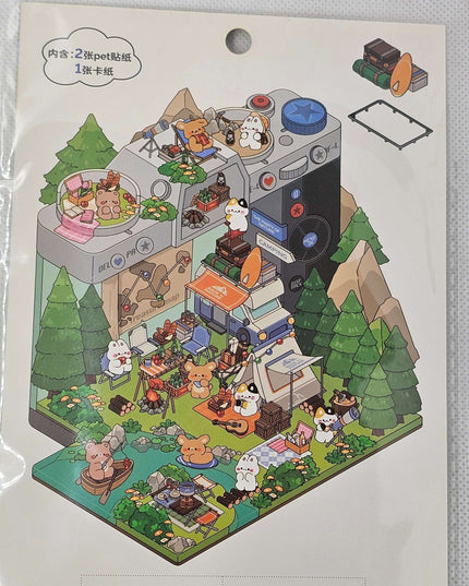 DIY Sticker packs - Make a scene with stickers Camping