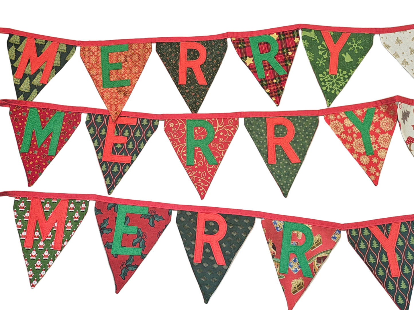 Christmas-themed banner with 'Merry' text on a wooden background
