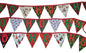 Christmas-themed banner with 'HO HO HO' text on a wooden background