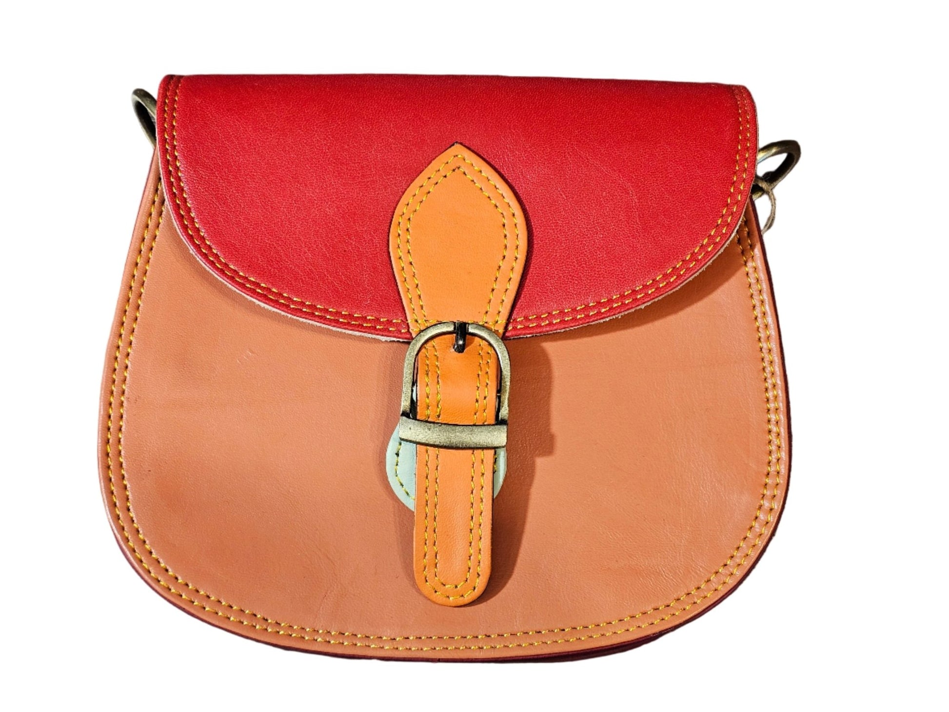 Multicoloured Saddle Crossbody Bag - The Red Squirrel