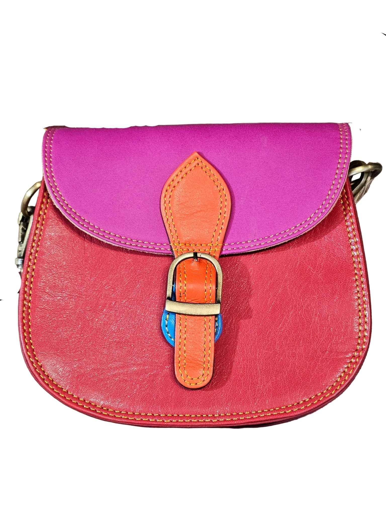 Multicoloured Saddle Crossbody Bag - The Red Squirrel