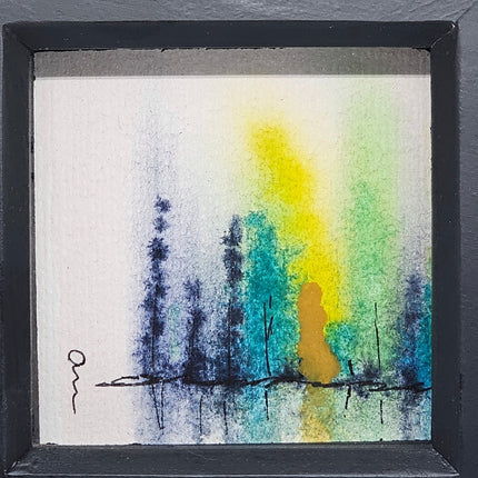 Original Watercolour painting in a box frame