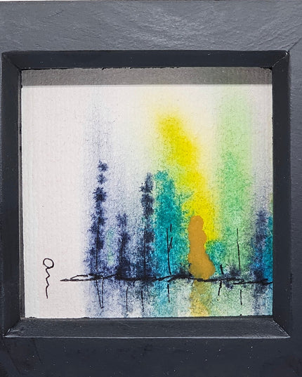 Original Watercolour painting in a box frame