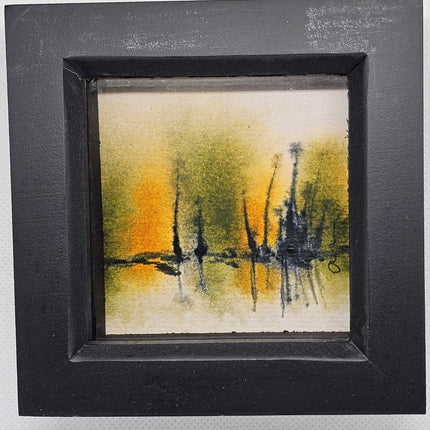 Original Watercolour painting in a box frame Black frame