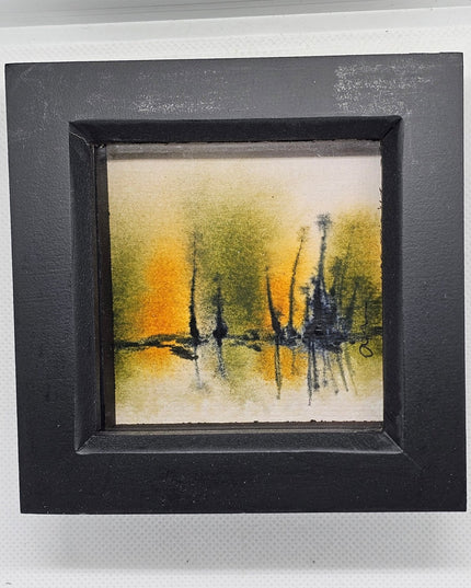 Original Watercolour painting in a box frame Black frame