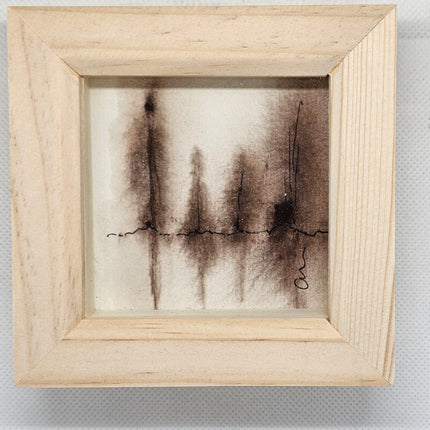 Original Watercolour painting in a box frame Brown