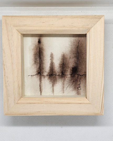Original Watercolour painting in a box frame Brown