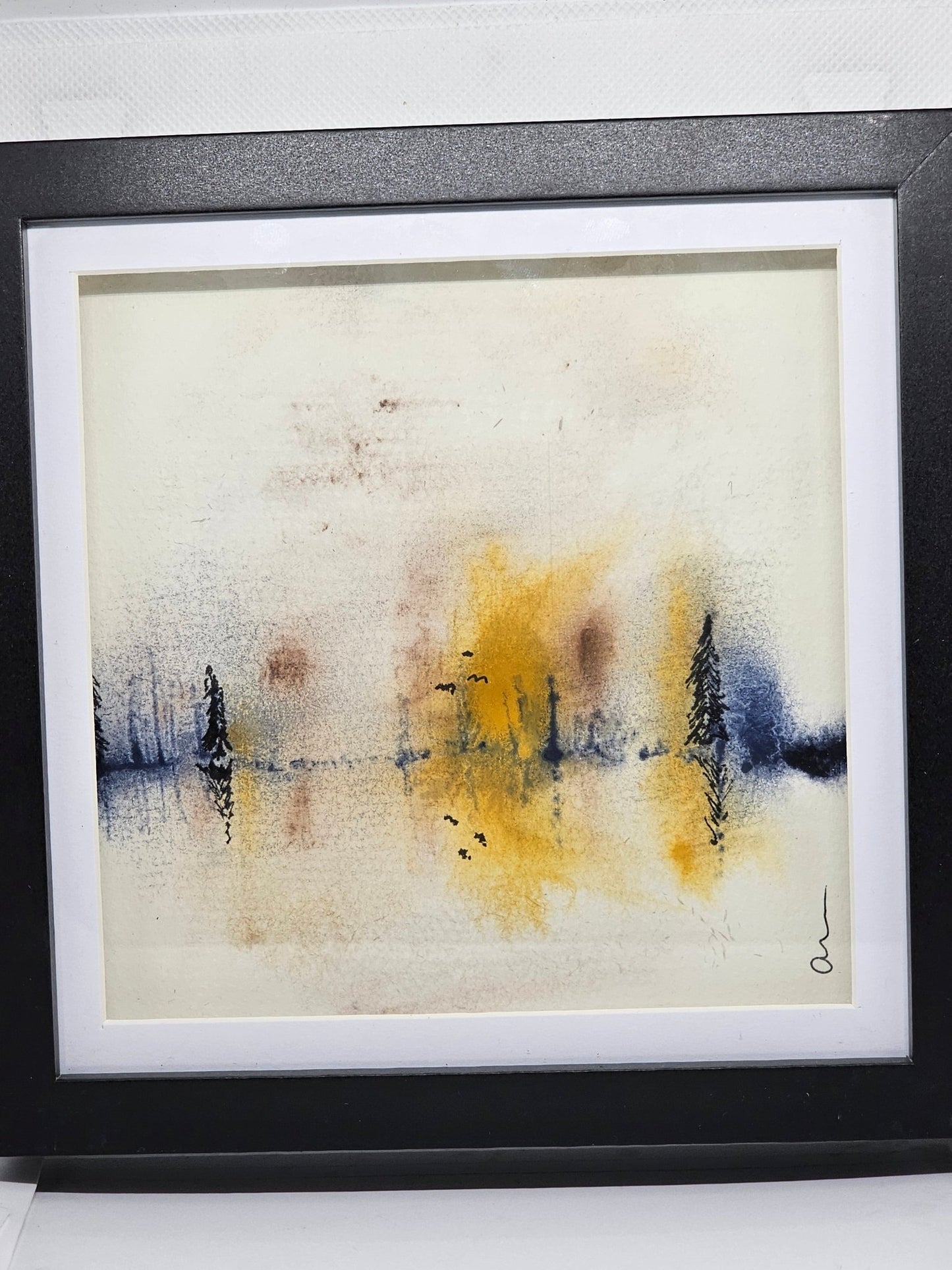 Original Watercolour painting in a Large box frame - The Red Squirrel