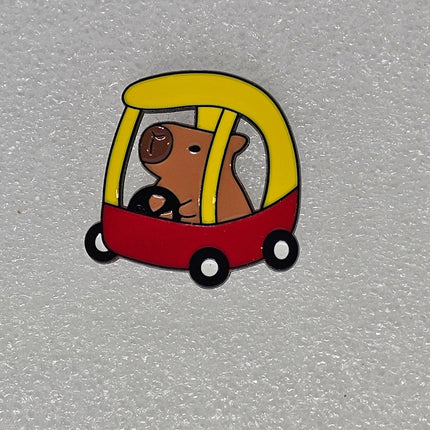 Capybara Pin Badges - various designs Car