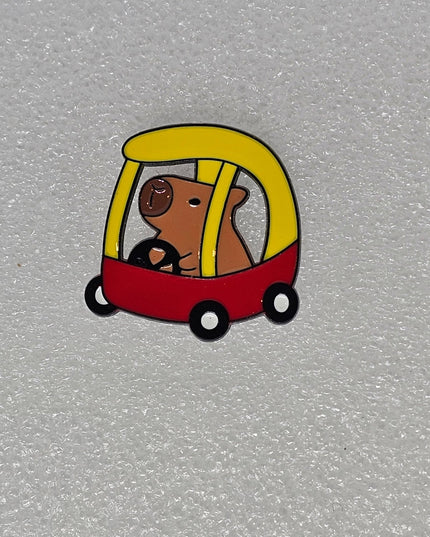 Capybara Pin Badges - various designs Car