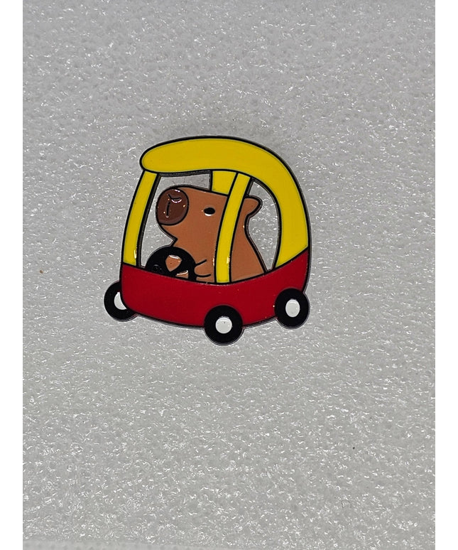Capybara Pin Badges - various designs Car