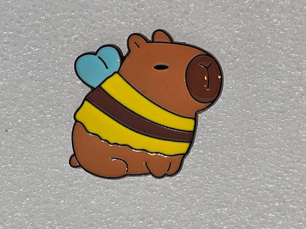 Capybara Pin Badges - various designs Bee