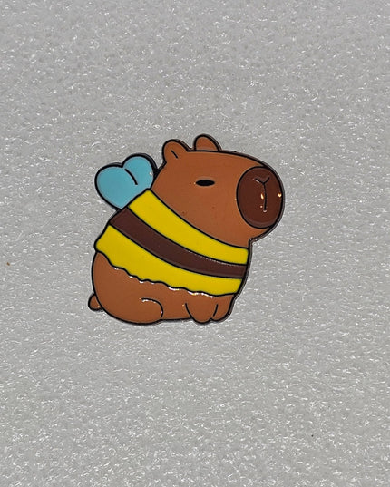 Capybara Pin Badges - various designs Bee